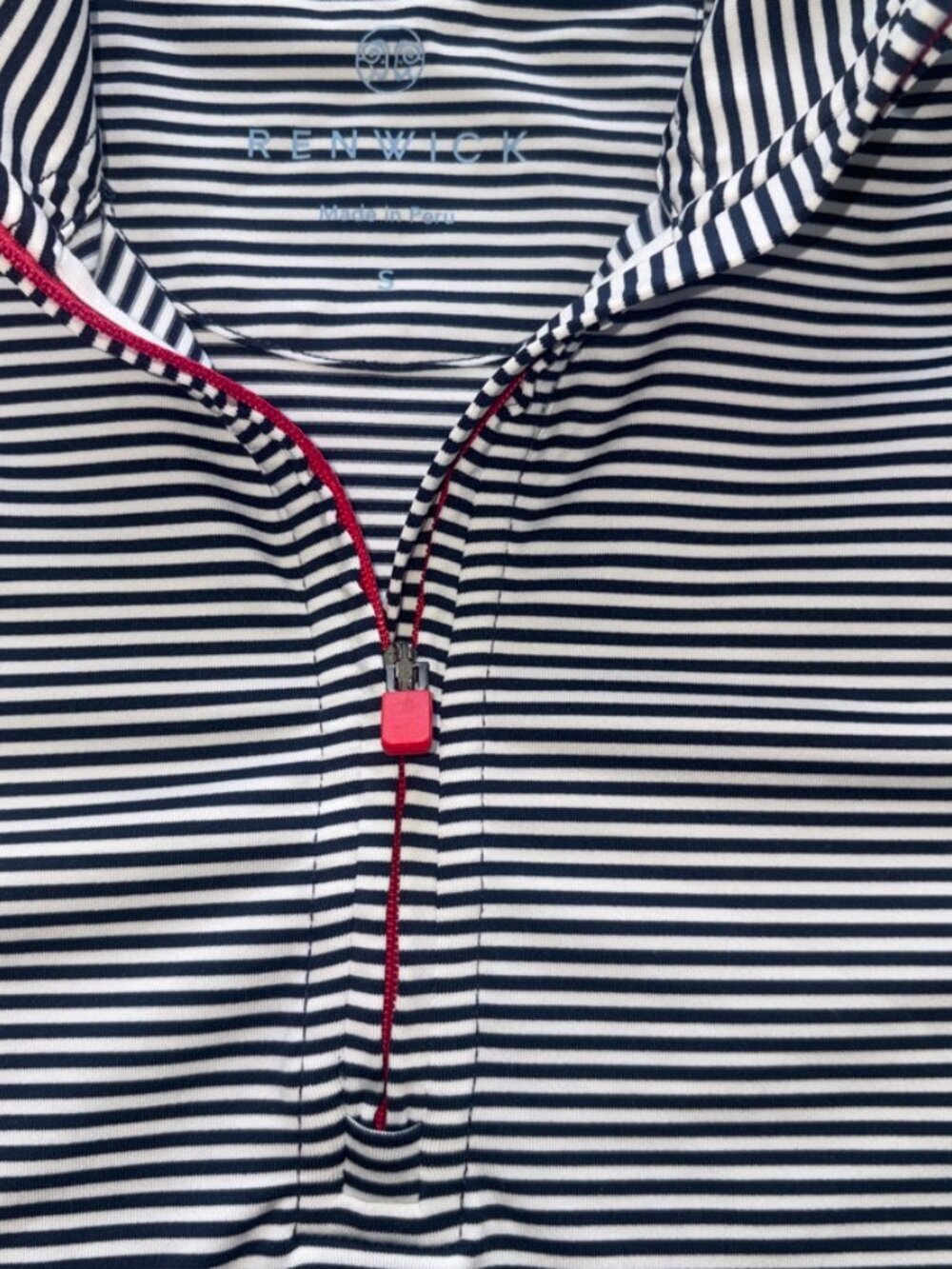Women's Long-Sleeve Striped Quarter-Zip Performance Top - Black & White - Picture 7 of 11